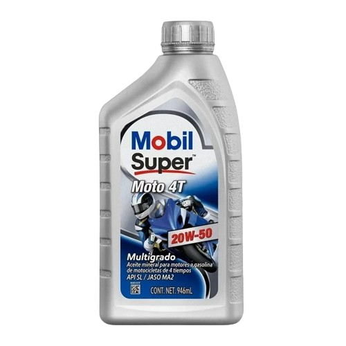 Aceite Mobil Súper Moto 4T 20W-50 de 946 ml